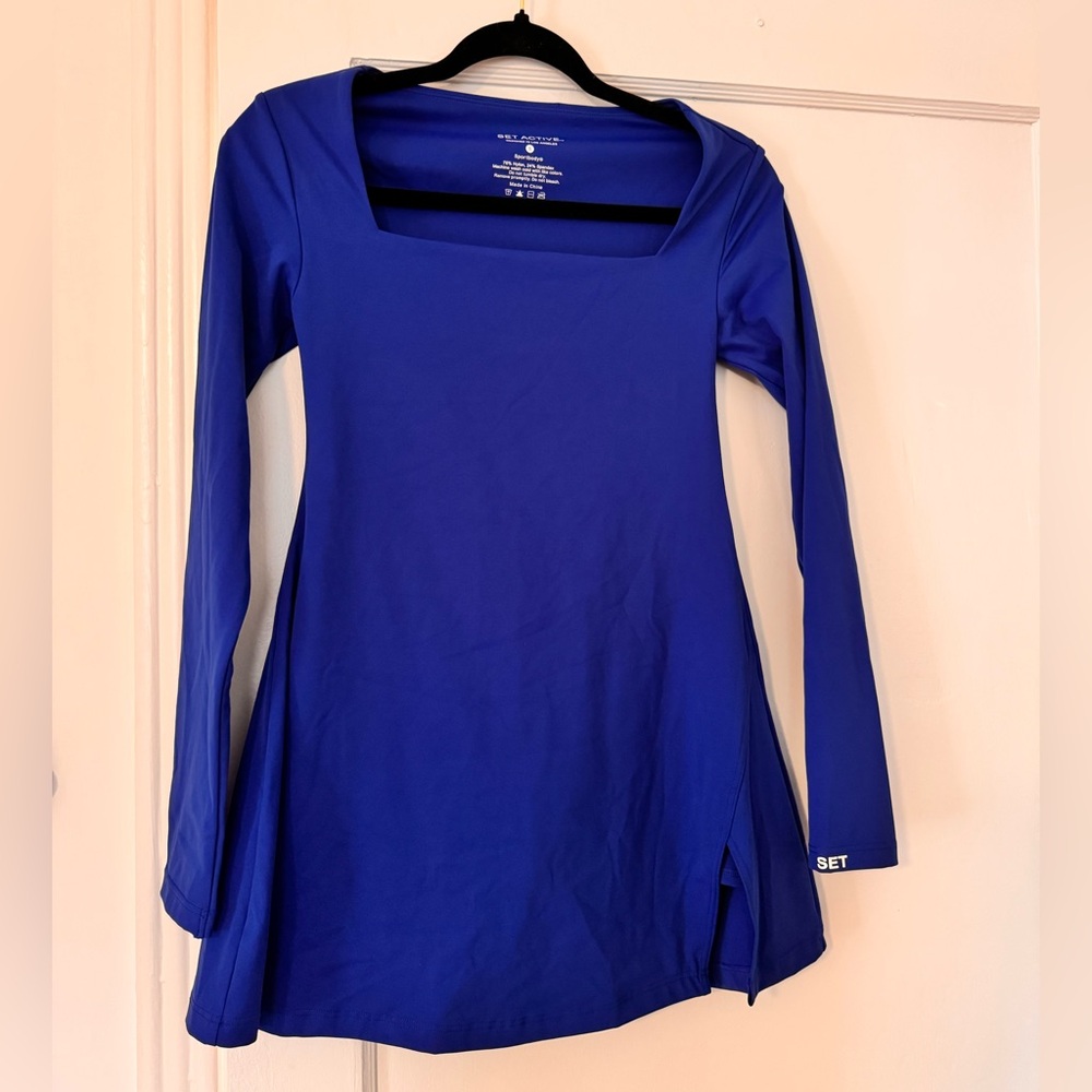 NWOT Set Active regal blue sport body dress